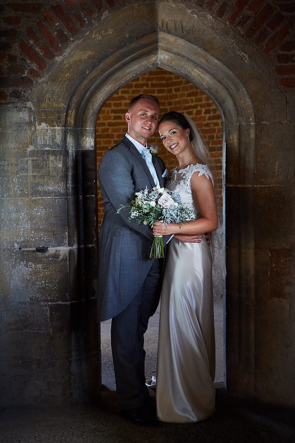 Formal Wedding portrait inside Tattershall Castle, Lincolnshire.