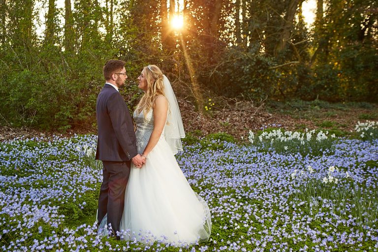 A couple spend a few minutes together at Kenwick Park Louth grounds on their wedding day.